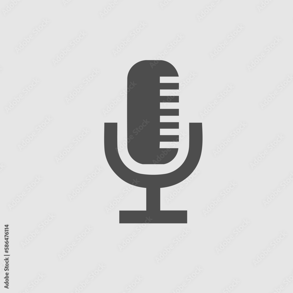 Microphone vector icon eps 10. Simple isolated illustration. Microphone vector icon eps 10. Simple isolated illustration.