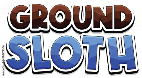 Ground sloth text logo