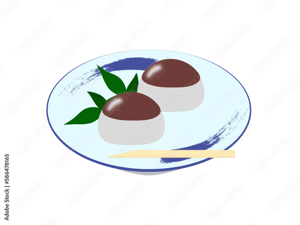 お皿にのった水まんじゅう