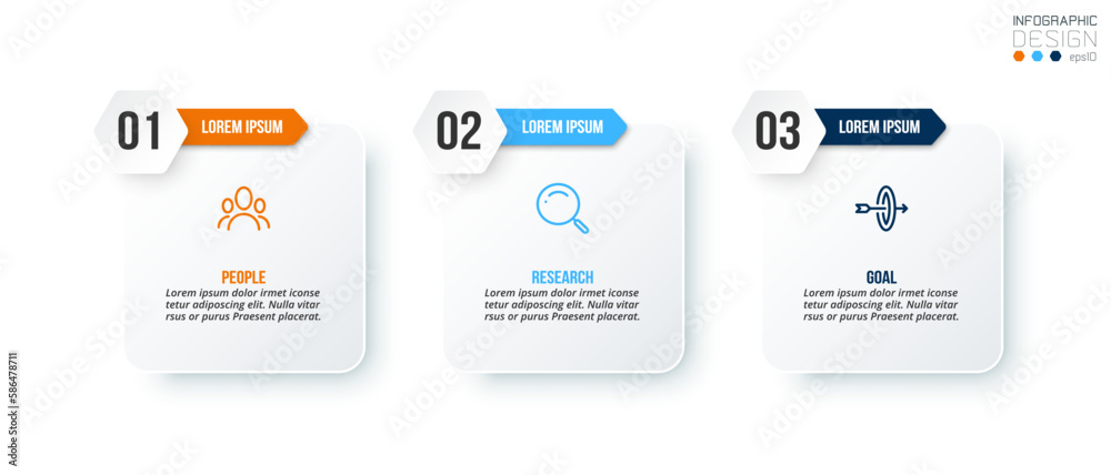 Infographic template business concept with step.
Infographic template business concept with step.