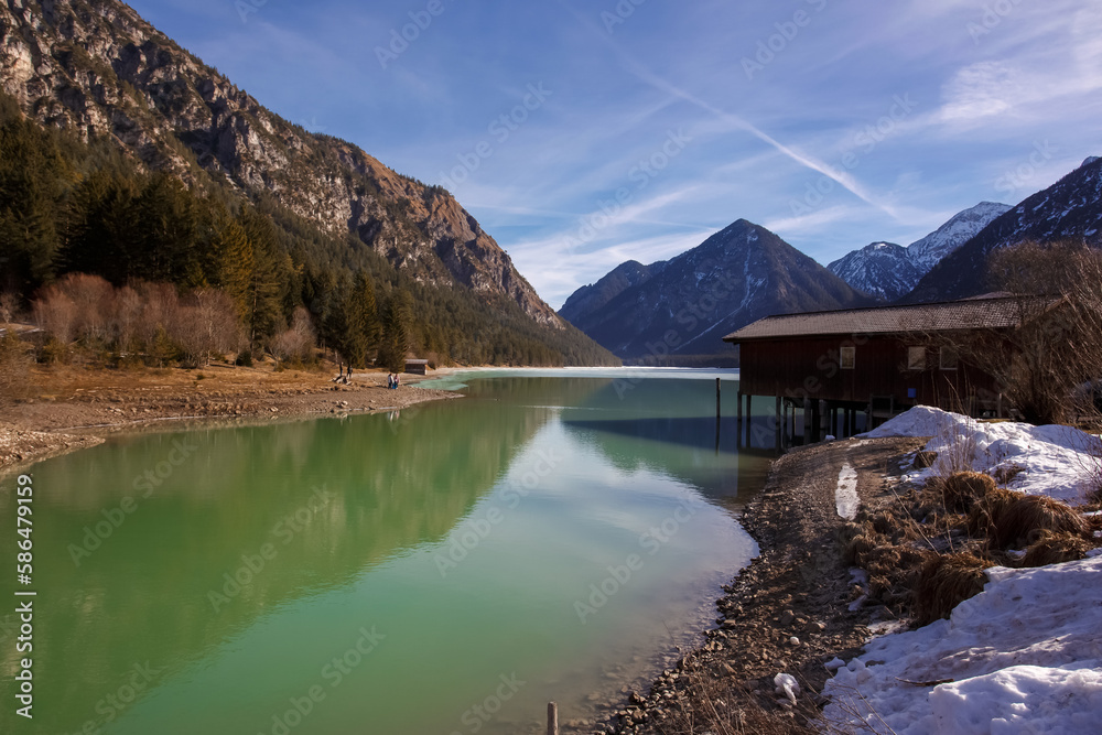 Heiterwanger See by winter, Tirol,  Austria