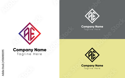 AE logo latter monogram abstract design