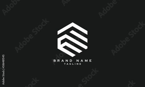 Tableau sur toile FEM, FME, FM, MF, Abstract initial monogram letter alphabet logo design