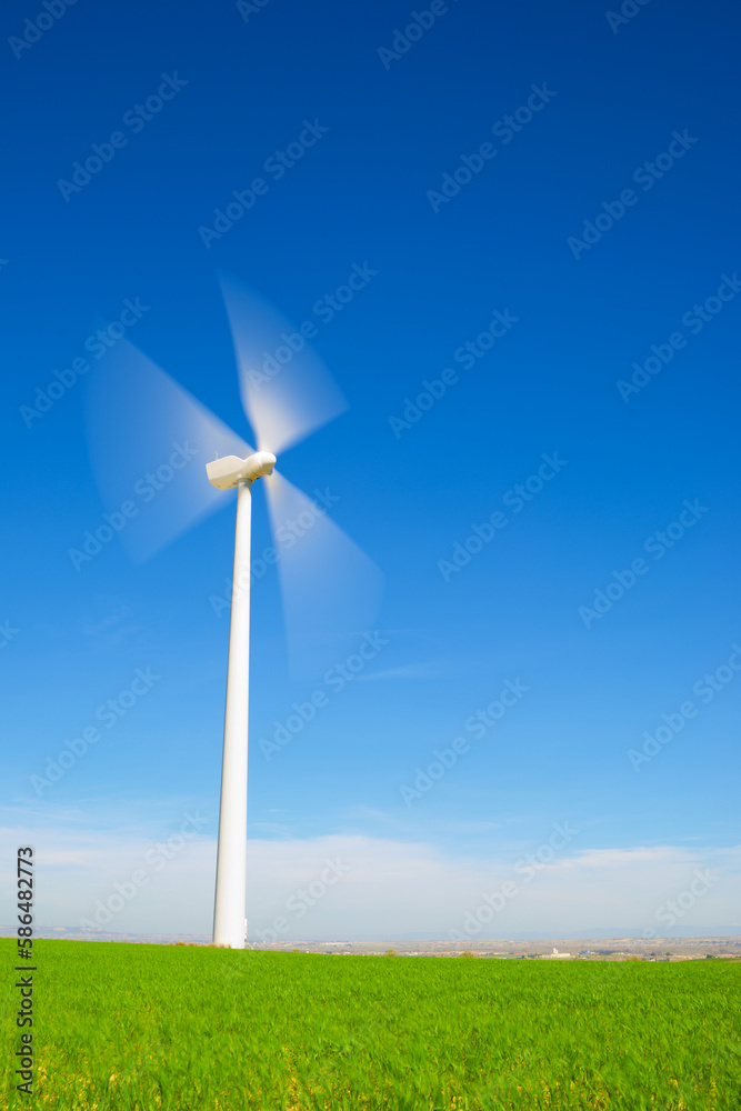 Fototapeta premium Wind turbine generator for green electricity production