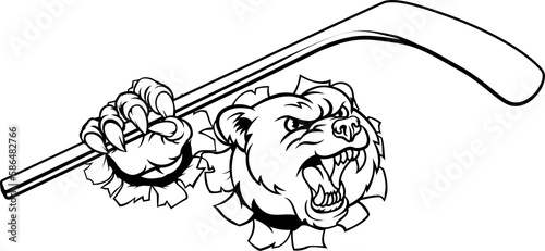 Photography Bear Ice Hockey Player Animal Sports Mascot