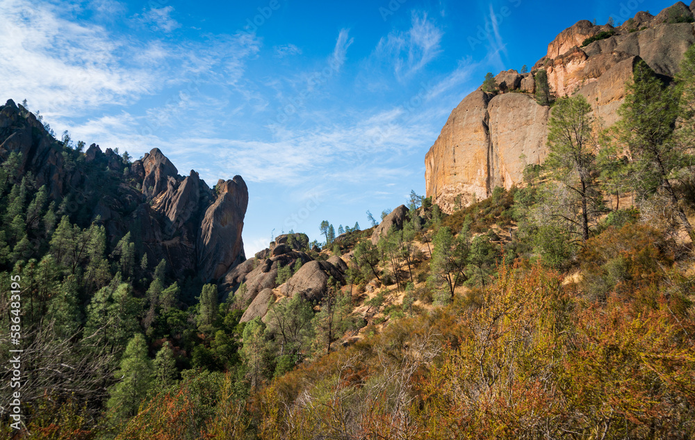 Cliff and Landscape of Pinnacles National Park