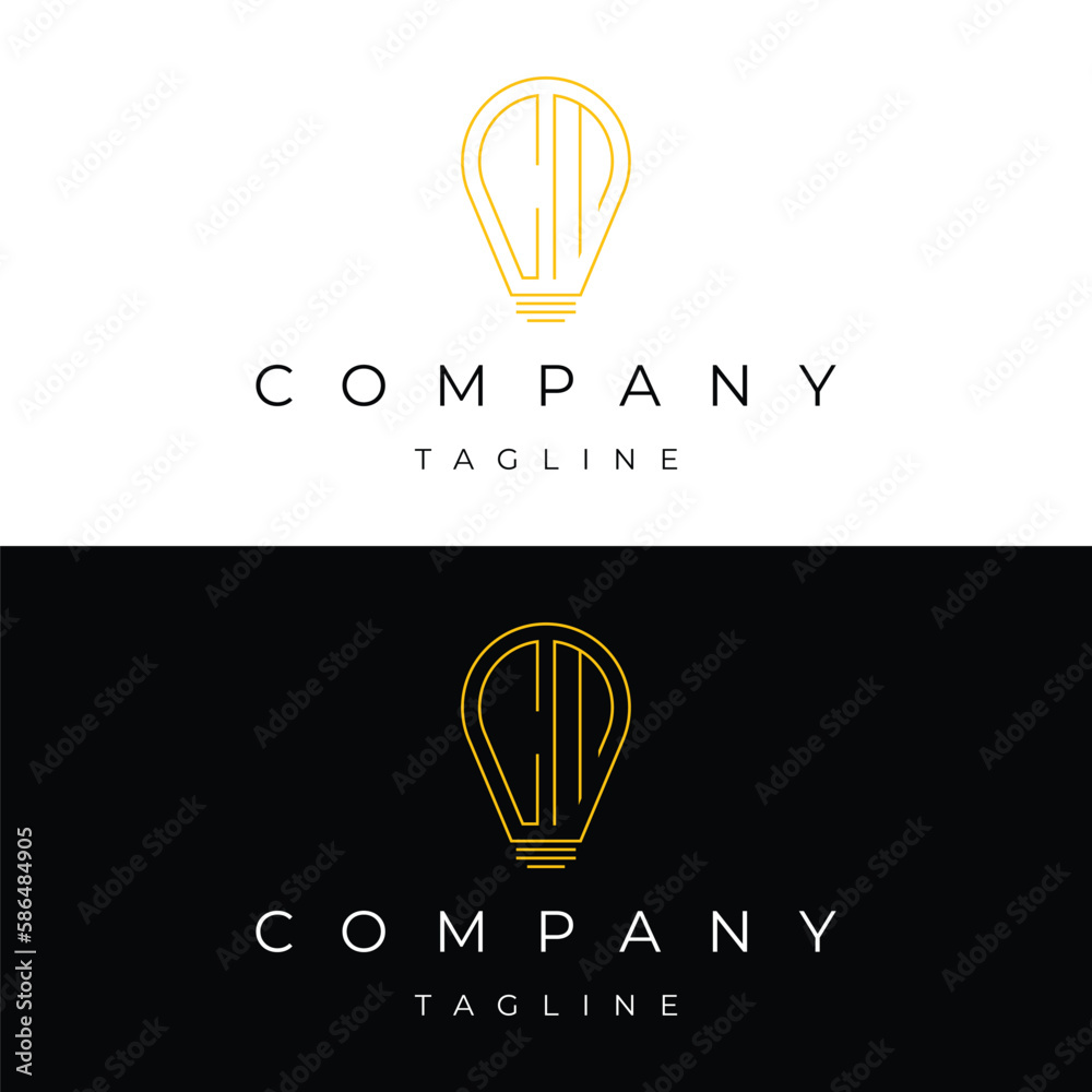 Letter CM initial lamp solution bulblight icon logo design vector template Letter CM initial lamp solution bulblight icon logo design vector template