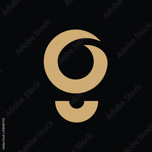 initial G logo design simple icon