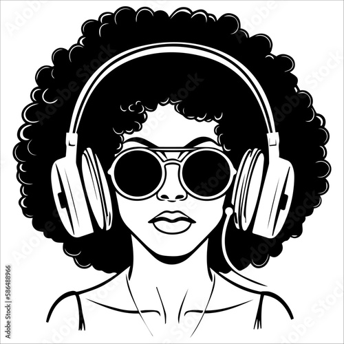 girl with afro hair