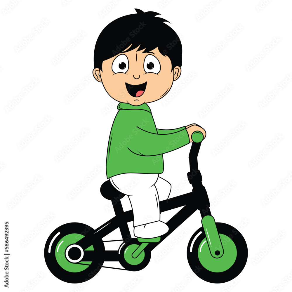 cute boy cartoon ride bicycle illustration graphic cute boy cartoon ride bicycle illustration graphic