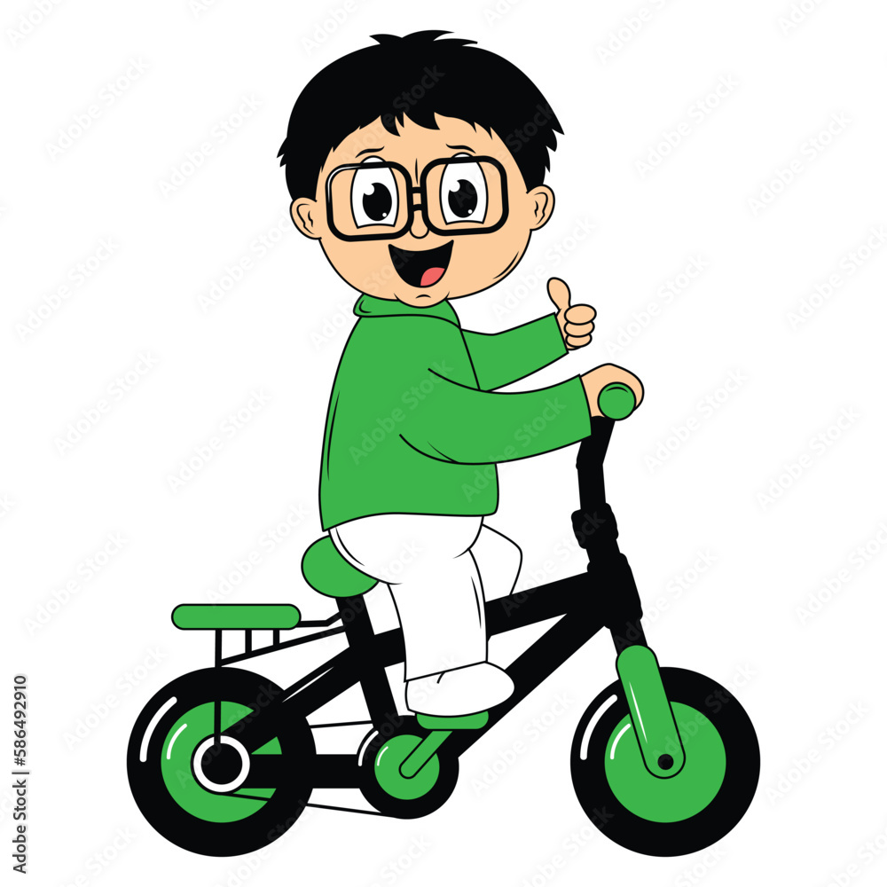 cute boy cartoon ride bicycle illustration graphic cute boy cartoon ride bicycle illustration graphic