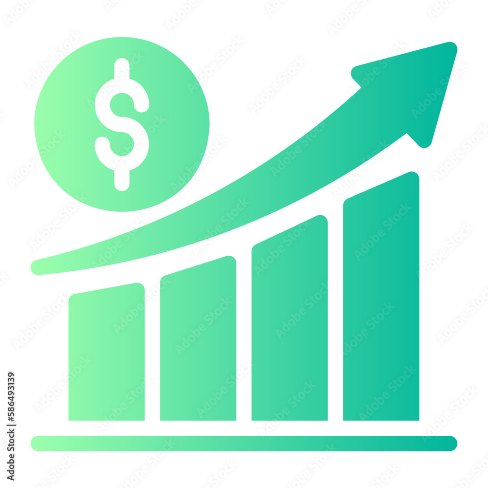 stock market gradient icon stock market gradient icon