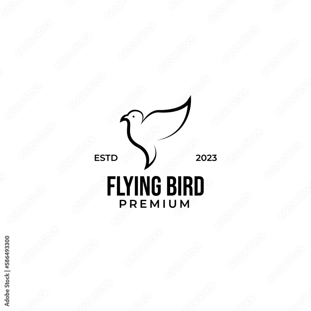 Vector flying bird logo design concept illustration idea Vector flying bird logo design concept illustration idea