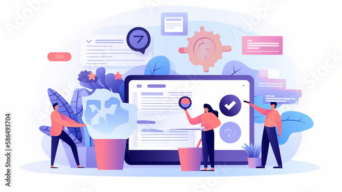 Digital marketing commerce online sale concept, Promotion of products or services through digital channels search engine, social media, email, website, Digital Marketing. Generative AI.
