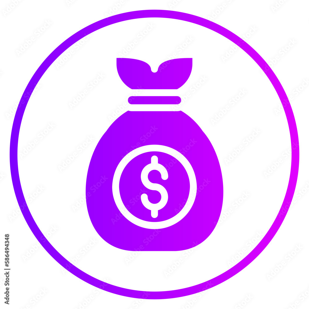 money bag gradient icon money bag gradient icon