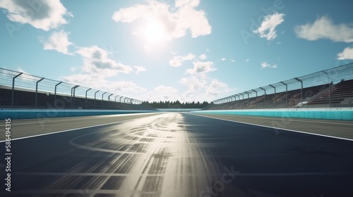 Karting track race for competitions and training motorsport. Generative ai