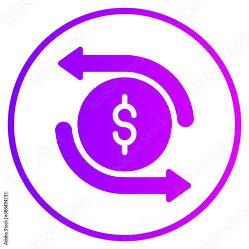 cash flow gradient icon