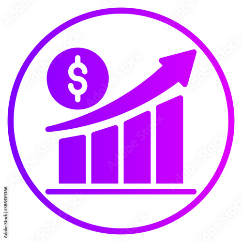 stock market gradient icon