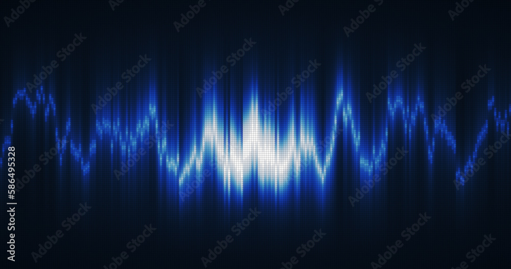 Abstract blue energy equalizer from particles and dots abstract background Abstract blue energy equalizer from particles and dots abstract background