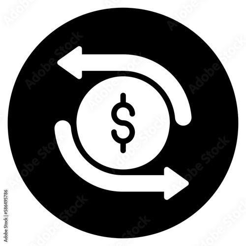 cash flow glyph icon