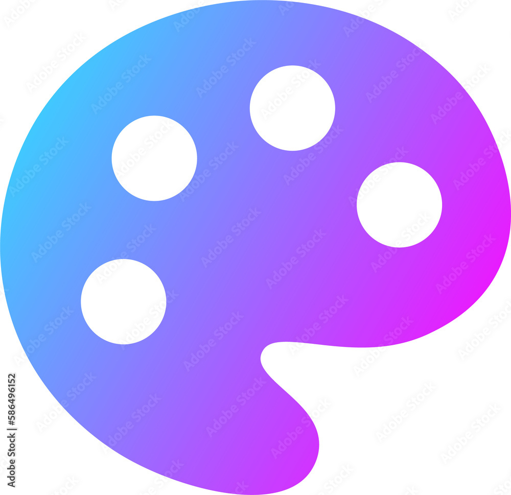 Palette icon in gradient colors. Art signs illustration. Palette icon in gradient colors. Art signs illustration.