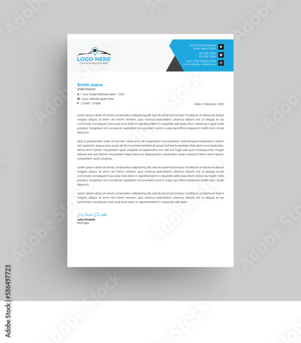 Car rental corporate modern letterhead design template. creative modern letter head design template for your project. Car Company letterhead, Business letterhead design. Simple and clean print ready