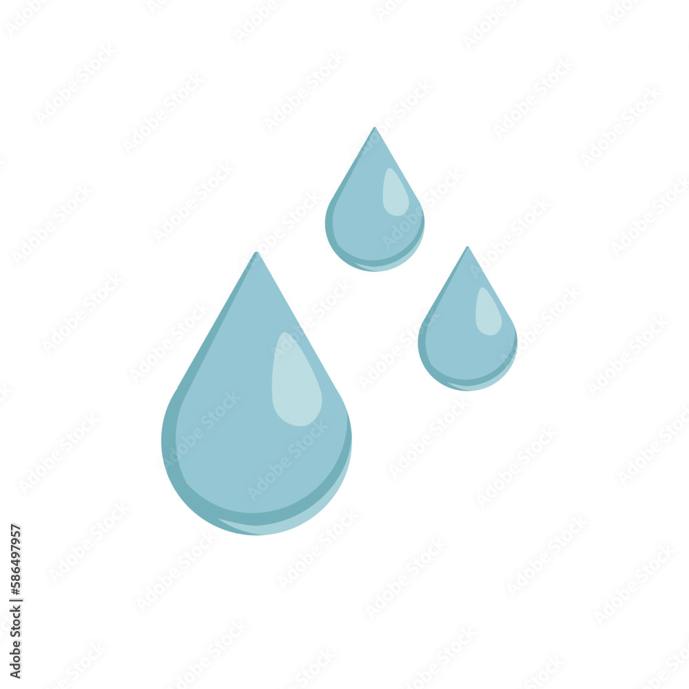 Drop of water. Vector flat simple design. Isolated on white background. Drop of water. Vector flat simple design. Isolated on white background.