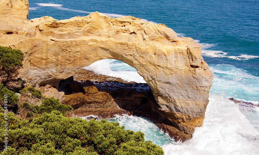 Natural Arch on the Great Ocean Road ,Australia