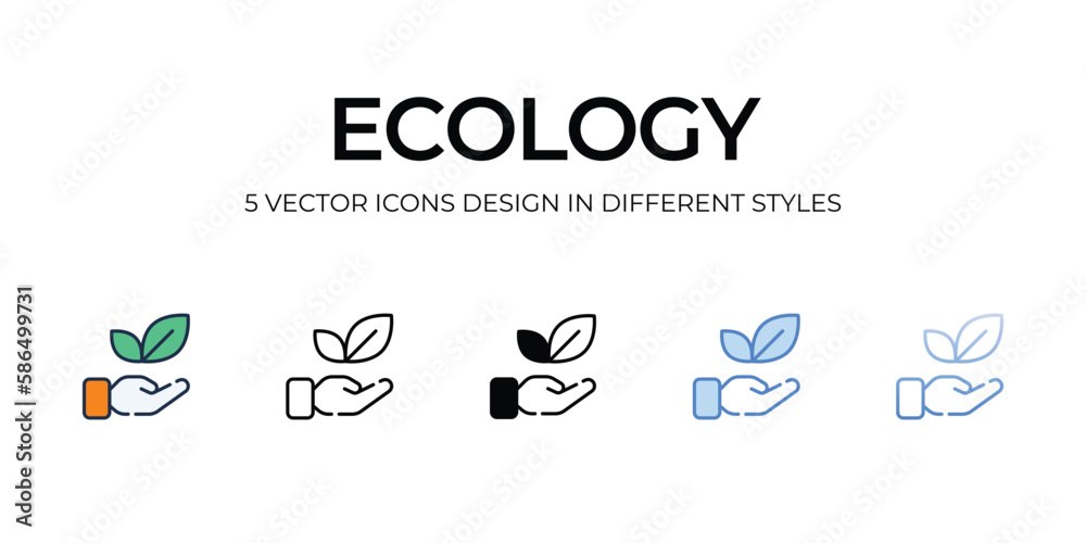 Ecology icon. Suitable for Web Page, Mobile App, UI, UX and GUI design.