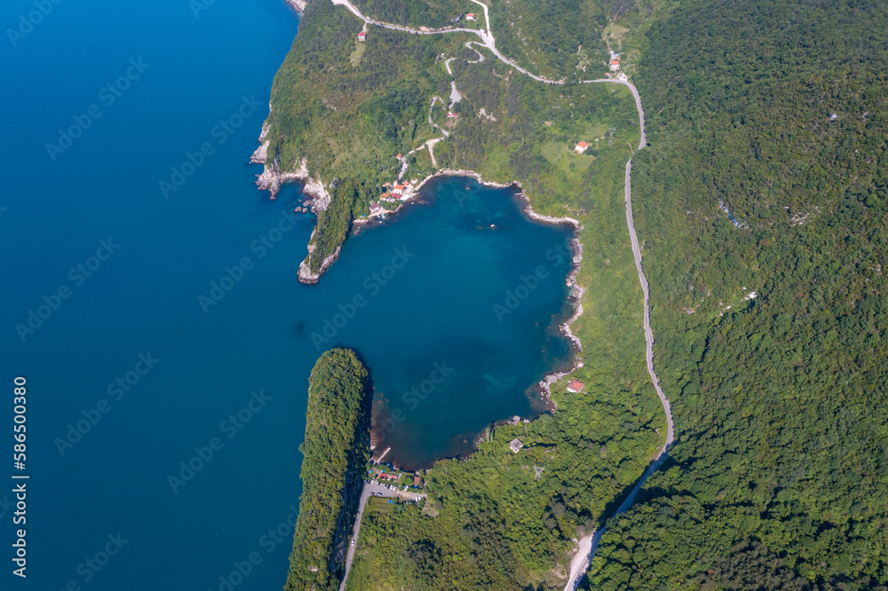 Gideros bay view, Cide, Kastamonu, Turkey, also the most beautiful natural Bay of your Black Sea, dating from the Genoese