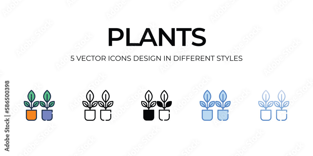 Plants icon. Suitable for Web Page, Mobile App, UI, UX and GUI design.