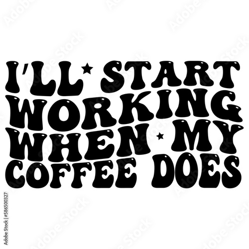 Retro Coffee T-shirt Design, Vector