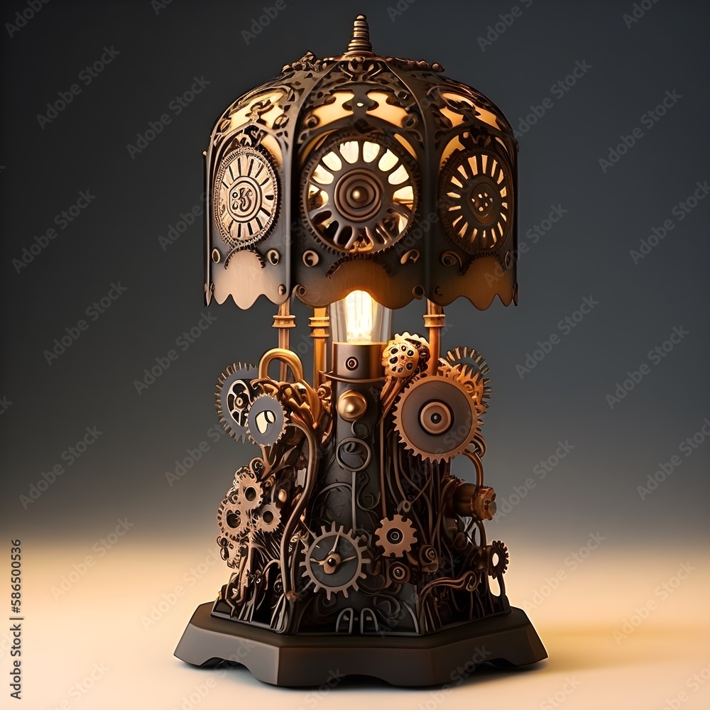 An Intricate Mechanical Device inspired by the Steampunk - obrazy, fototapety, plakaty 