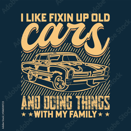 T-shirt vector graphics. vintage race car for printing. vector old school race poster. retro race car set. T-shirt printing designs.