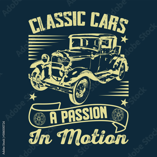 T-shirt vector graphics. vintage race car for printing. vector old school race poster. retro race car set. T-shirt printing designs.