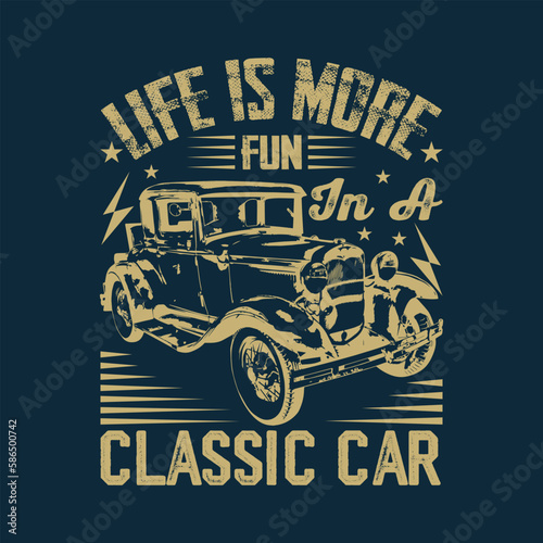 T-shirt vector graphics. vintage race car for printing. vector old school race poster. retro race car set. T-shirt printing designs.