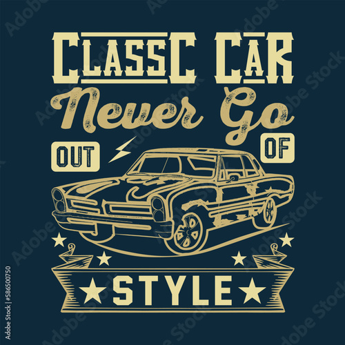 T-shirt vector graphics. vintage race car for printing. vector old school race poster. retro race car set. T-shirt printing designs.