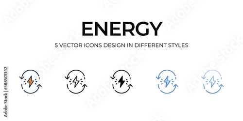 Energy icon. Suitable for Web Page  Mobile App  UI  UX and GUI design.