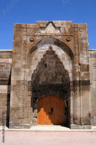 Karatay Caravanserai located in the district of Bunyan in Kayseri. The caravanserai was built in 1240 by the Seljuk vizier Celalettin Karatay. Kayseri, Turkey.