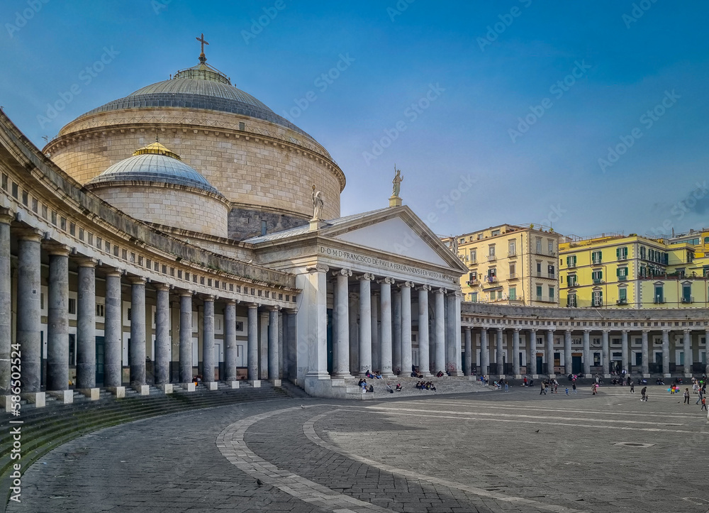 Piazza Plebiscito in Naples, Italy