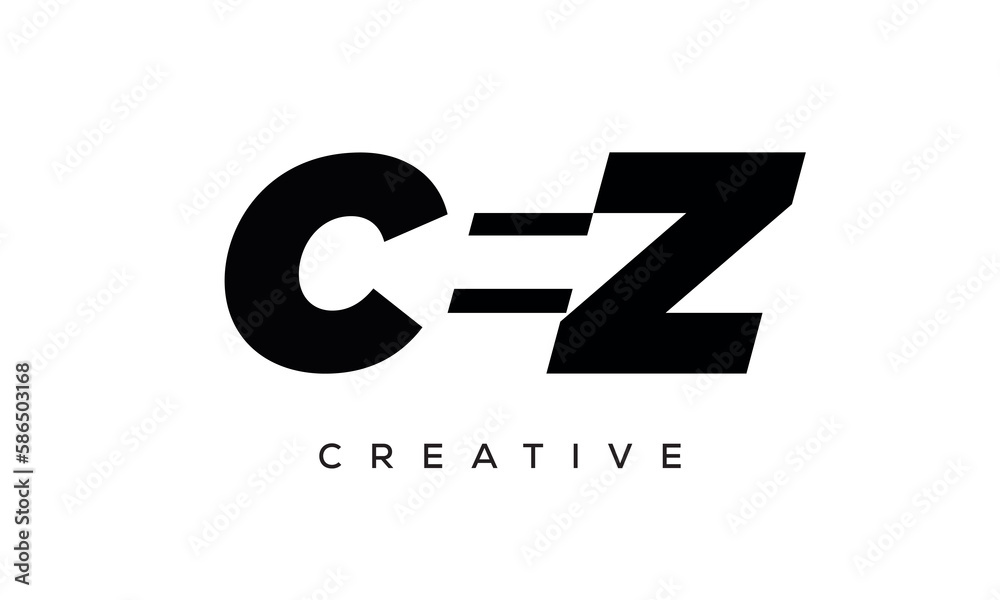 CEZ letters negative space logo design. creative typography monogram vector CEZ letters negative space logo design. creative typography monogram vector