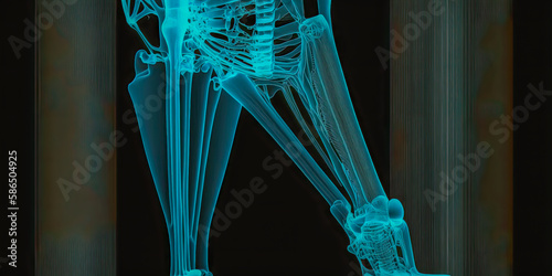 Xray of a human hamstring - Generative AI photo