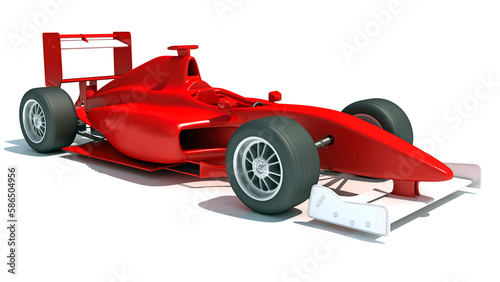 Race Car 3D rendering on white background © 3D Horse