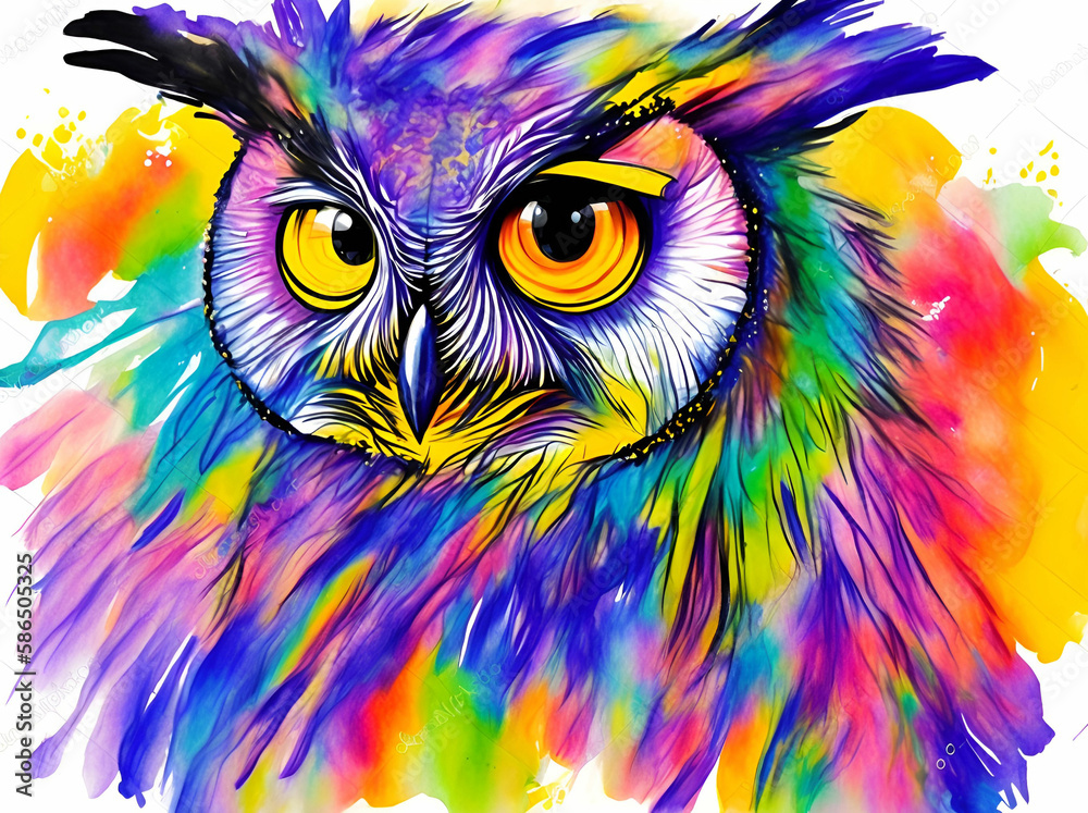 colorful background with feathers
