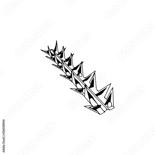 spiked trap concept vector illustration photo