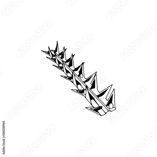 spiked trap concept vector illustration