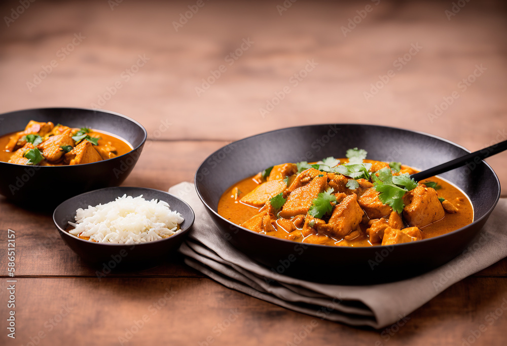 Thai cuisine: Dragon fish curry with bamboo shoots. Thai cuisine: Dragon fish curry with bamboo shoots.