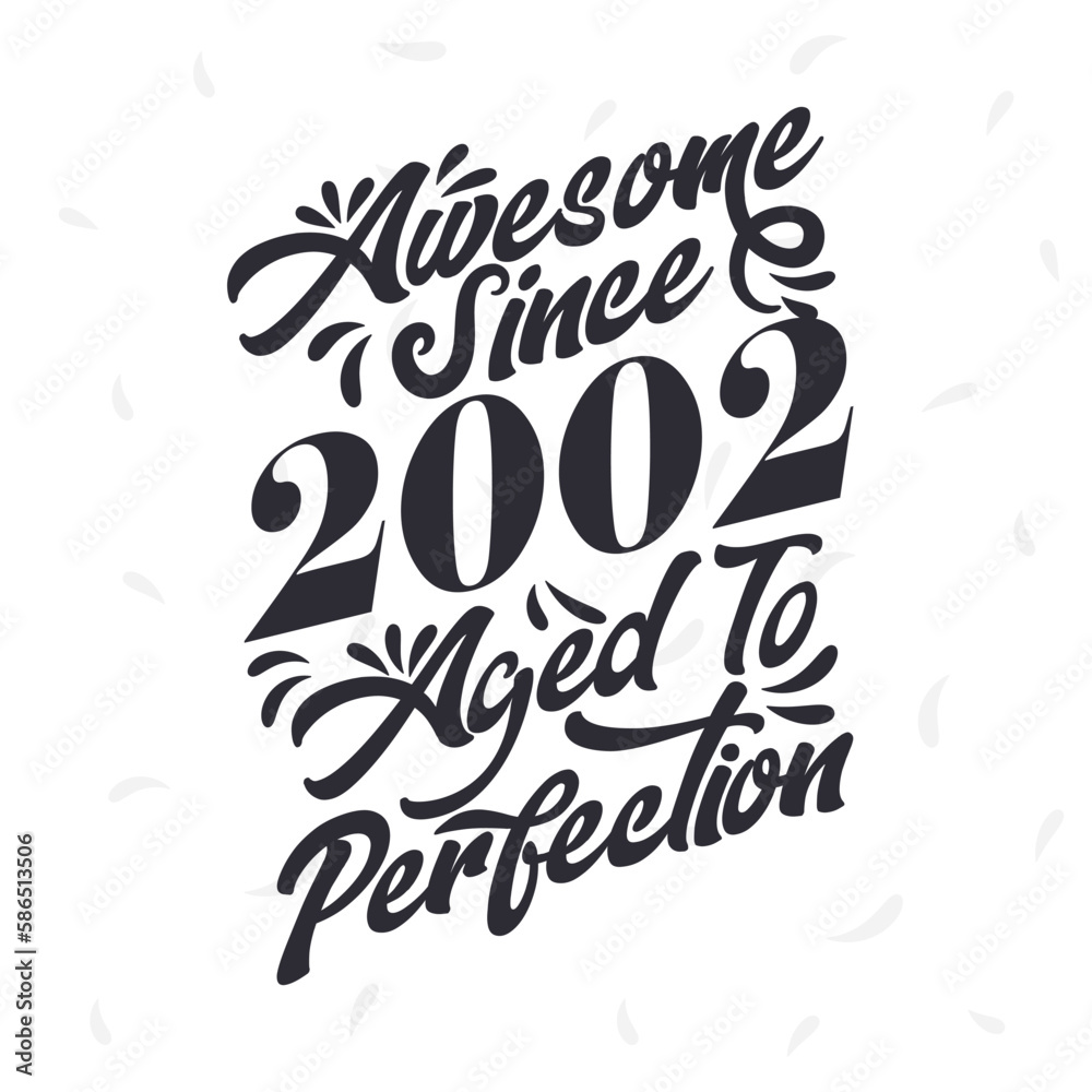 Born in 2002 Awesome Retro Vintage Birthday, Awesome since 2002 Aged to Perfection