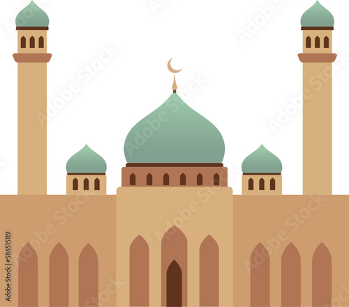 Muslim mosque vector illustration. Ramadan Kareem
