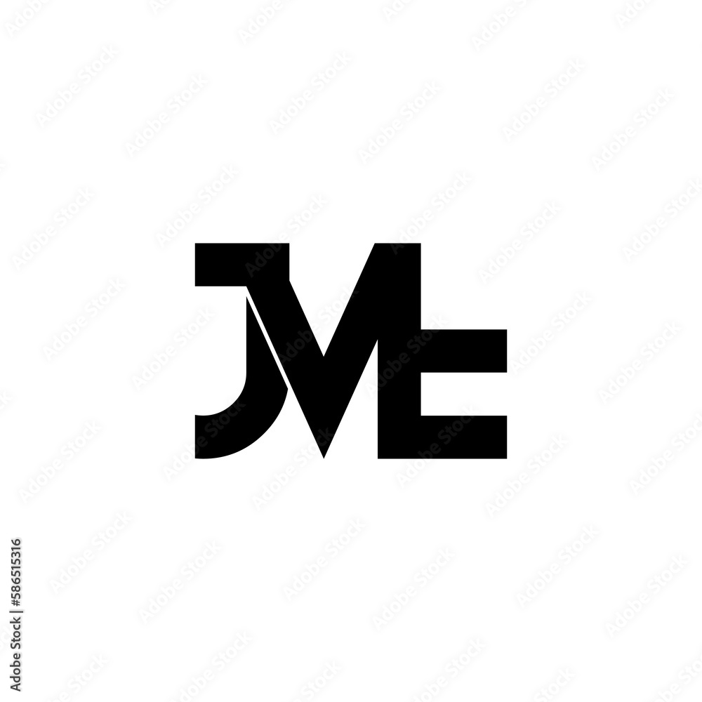 jvt lettering initial monogram logo design